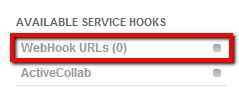 The WebHook URLs link within Service Hooks for your GitHub Project