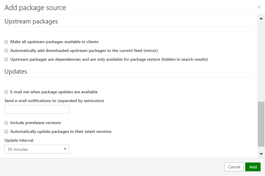 Upstream Source Options