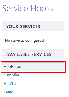 The AppHarbor service for your CodePlex Project