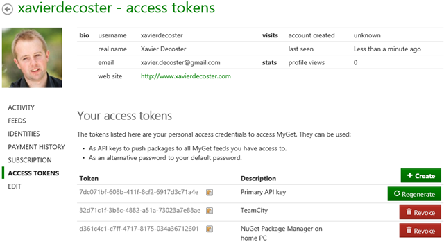 Managing access tokens