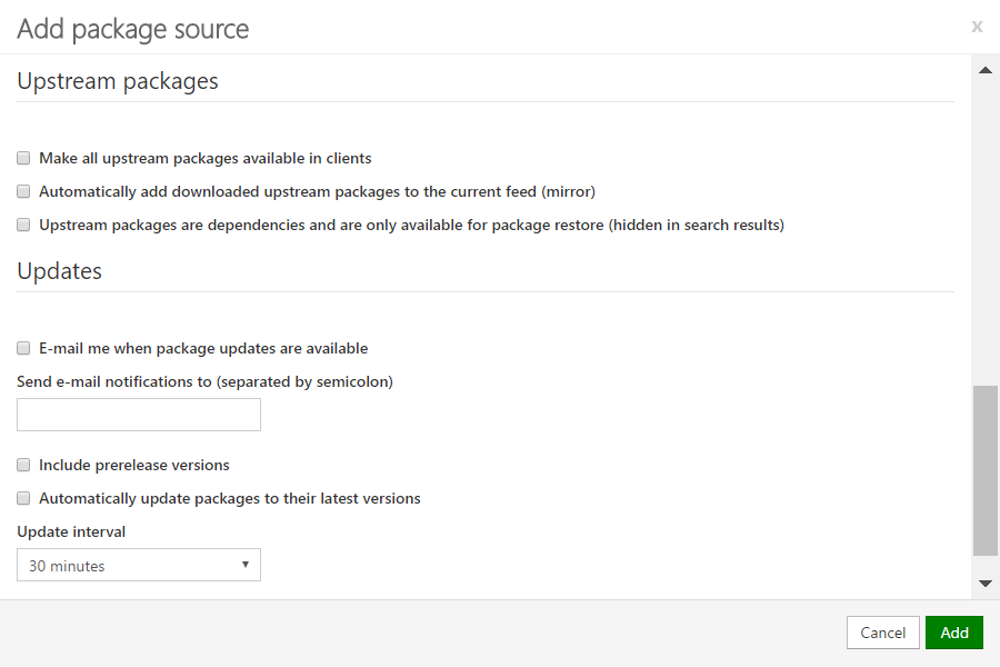 Package Source Options