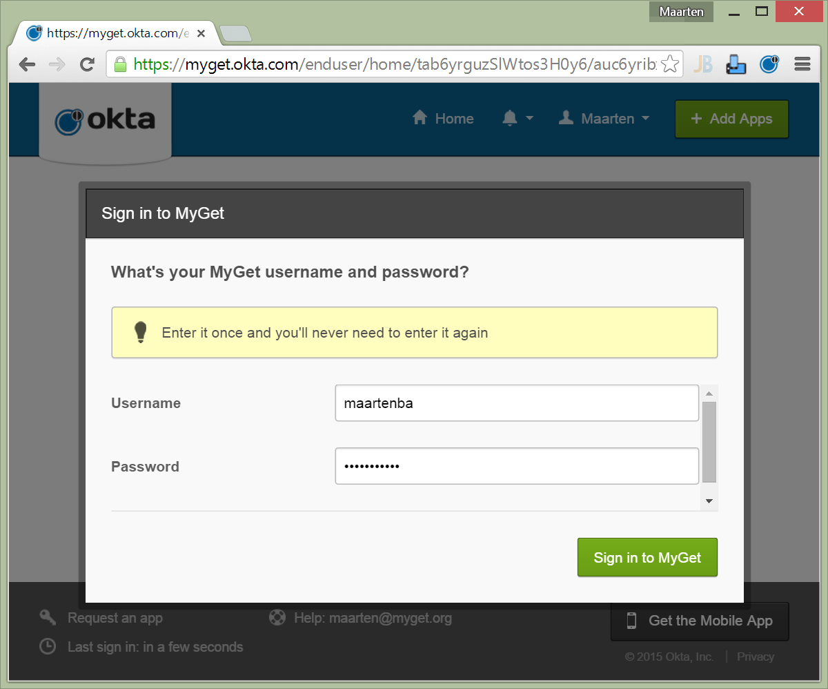 Okta first login