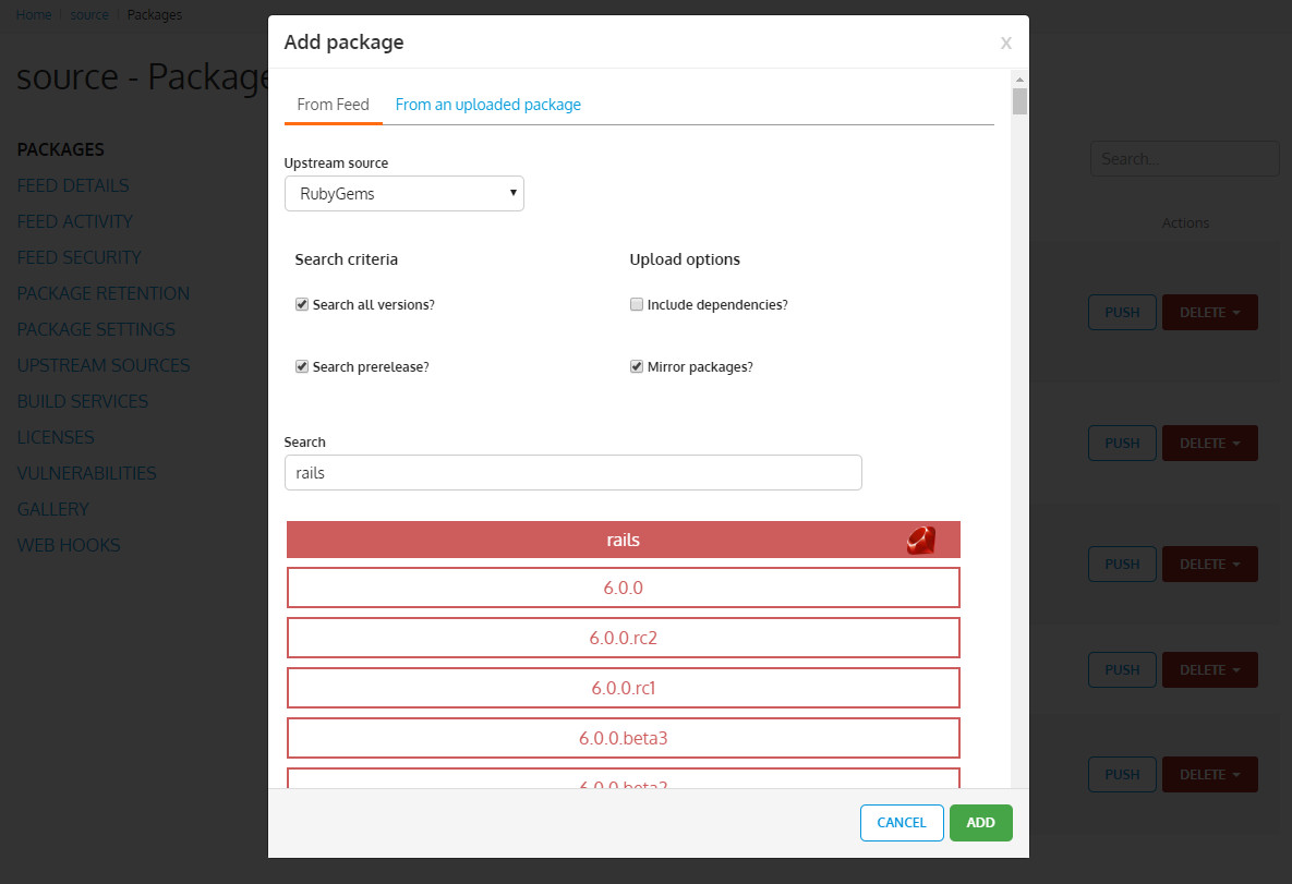 Add packages from upstream sources.